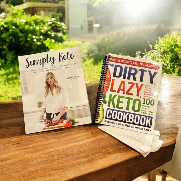 The DIRTY, LAZY, KETO Cookbook & Simply Keto Cookbook-SET OF 2
